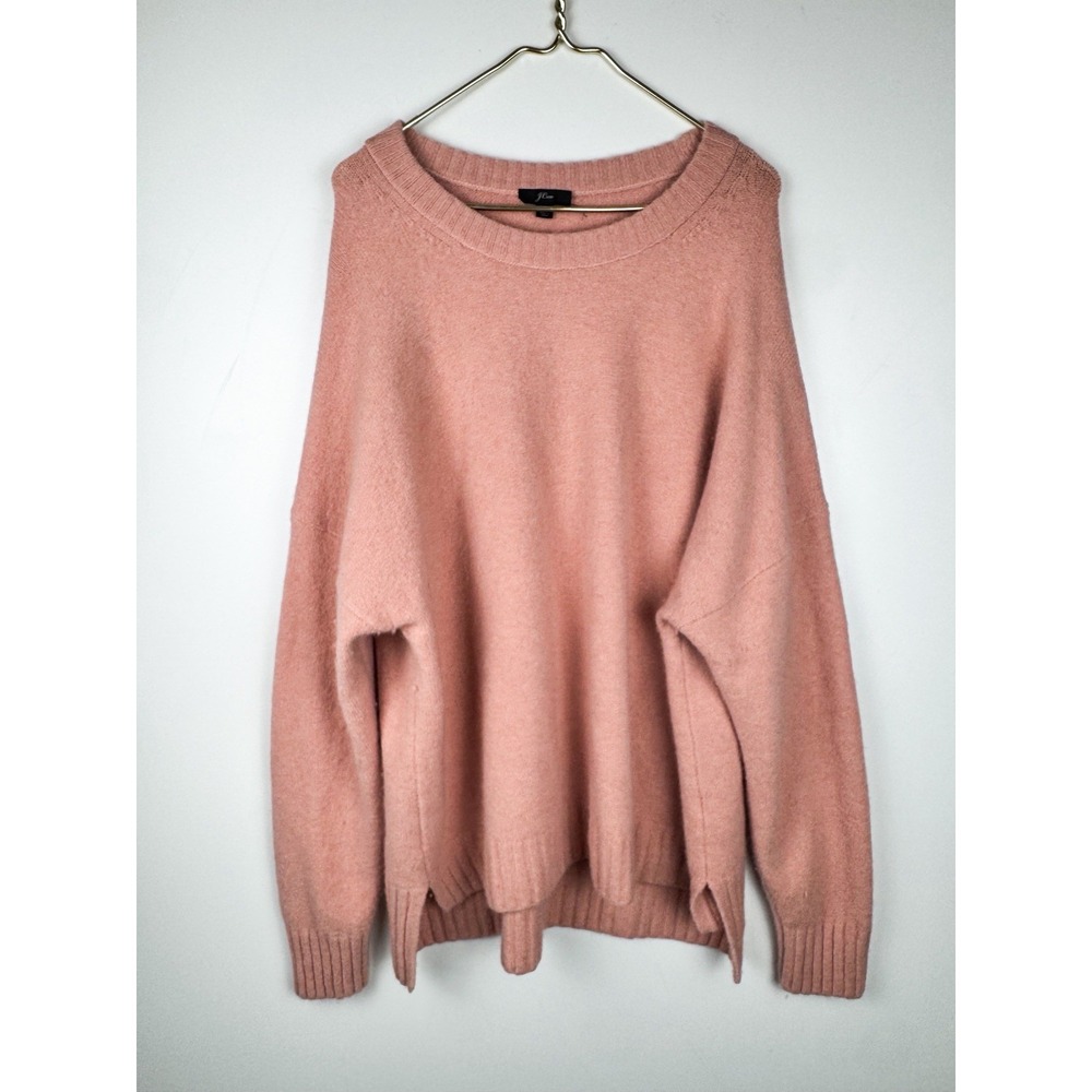 J.Crew Womens XXL Supersoft Knit Pullover Sweater Blush Pink Slouchy Cozy Fall